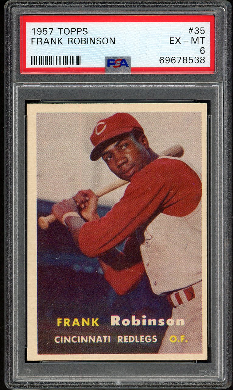 1957 Topps Baseball #035 Frank Robinson Reds PSA 6 EX-MT 561760