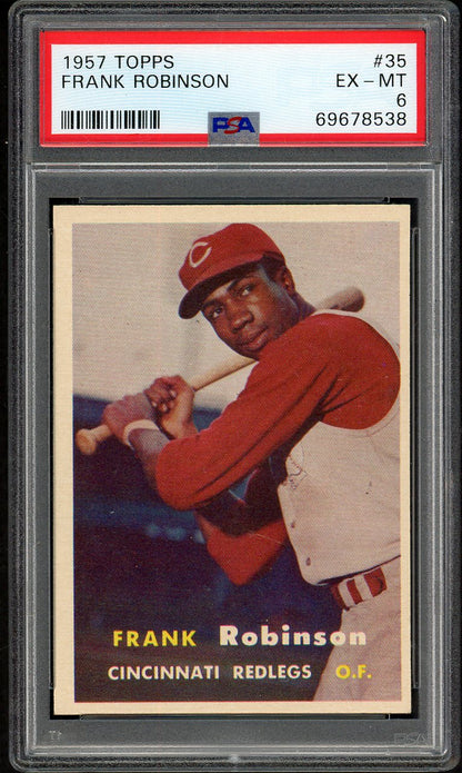 1957 Topps Baseball #035 Frank Robinson Reds PSA 6 EX-MT 561760
