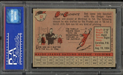 1958 Topps Baseball #052 Roberto Clemente Pirates PSA 7 NM 561761