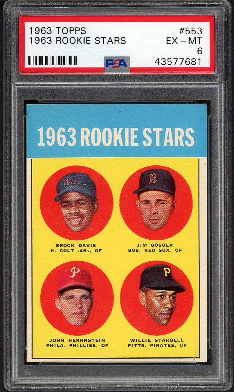 1963 Topps Baseball #553 Willie Stargell Pirates PSA 6 EX-MT 561764