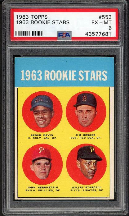 1963 Topps Baseball #553 Willie Stargell Pirates PSA 6 EX-MT 561764