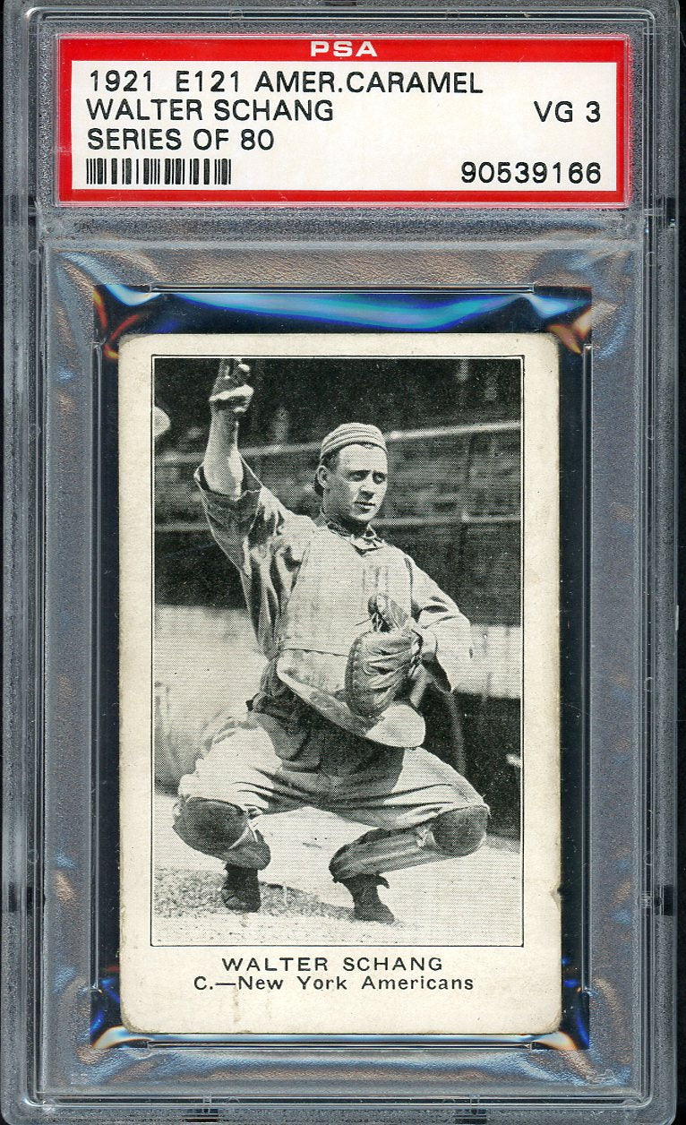 1921 E121-80 American Caramel Walter Schang Yankees PSA 3 VG 561765