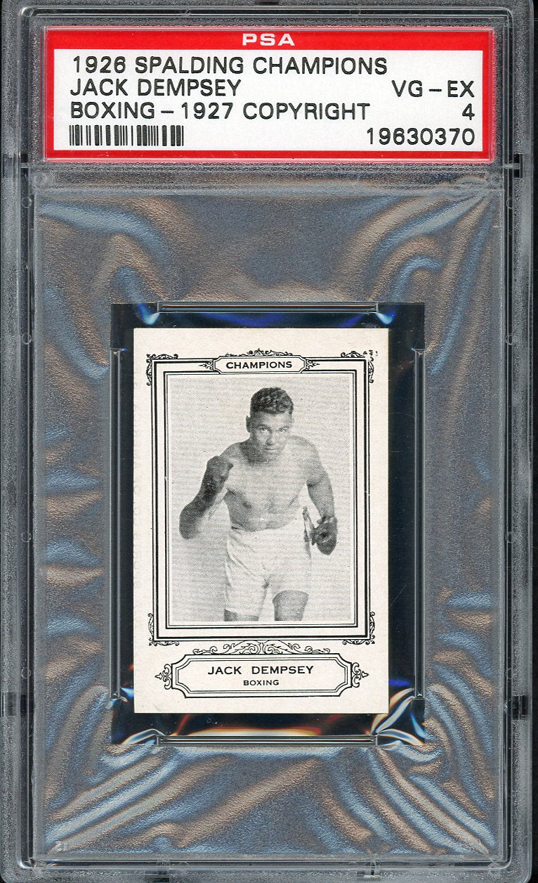 1926 Spalding Champions Jack Dempsey Boxer PSA 4 VG-EX 561769