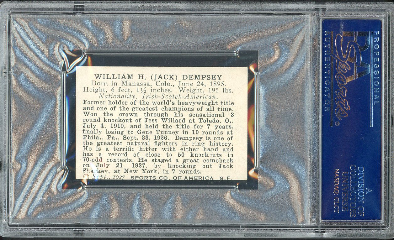 1926 Spalding Champions Jack Dempsey Boxer PSA 4 VG-EX 561769