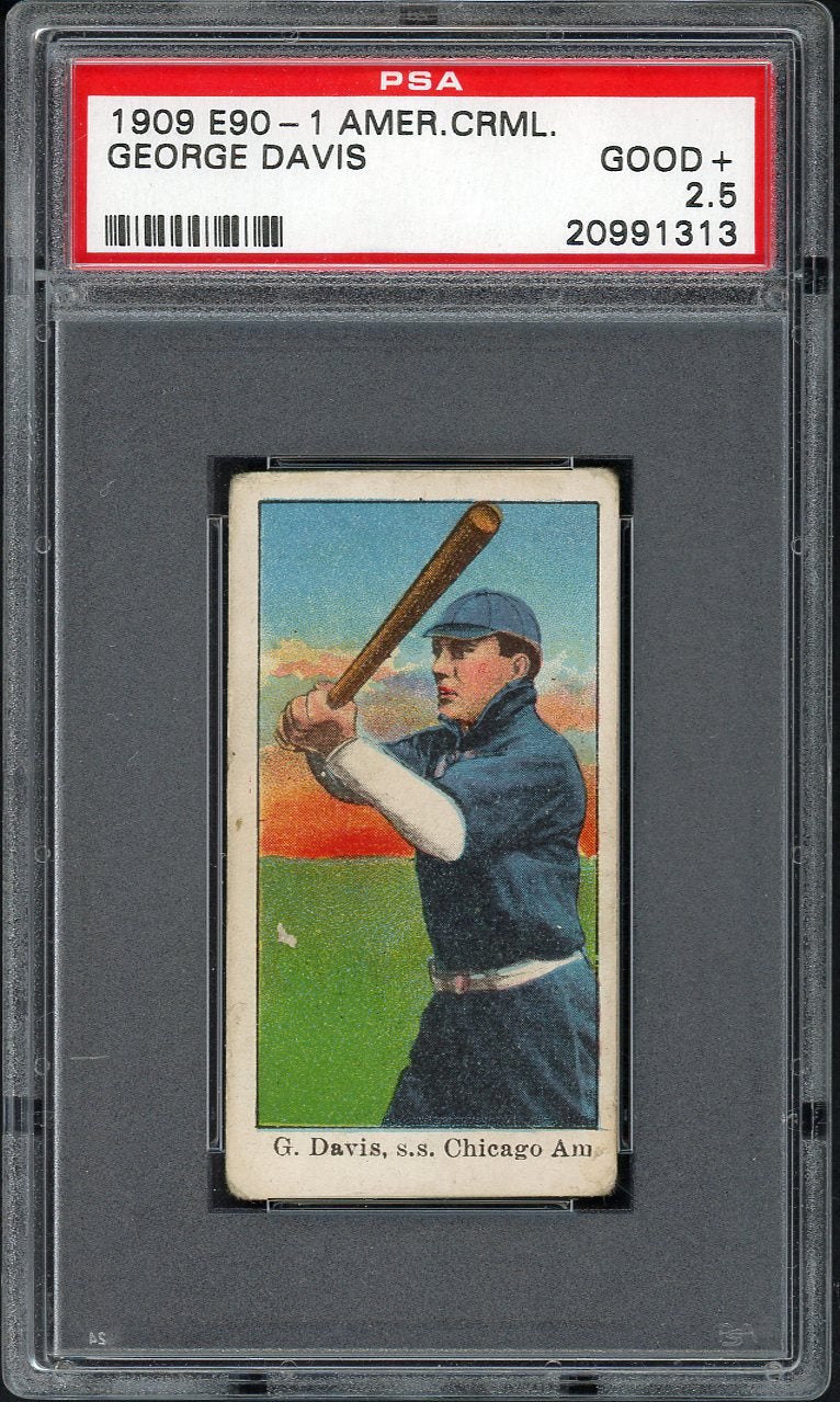 1909 E90-1 American Caramel George Davis White Sox PSA 2.5 GD+ 561775