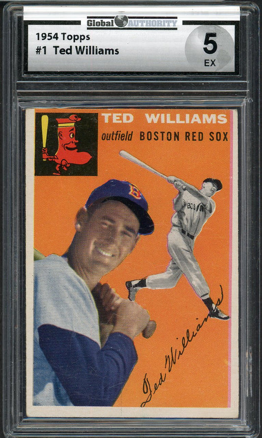 1954 Topps Baseball #001 Ted Williams Red Sox GAI 5 EX 561784