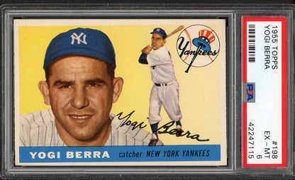 1955 Topps Baseball #198 Yogi Berra Yankees PSA 6 EX-MT 561790