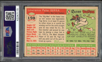 1955 Topps Baseball #198 Yogi Berra Yankees PSA 6 EX-MT 561790