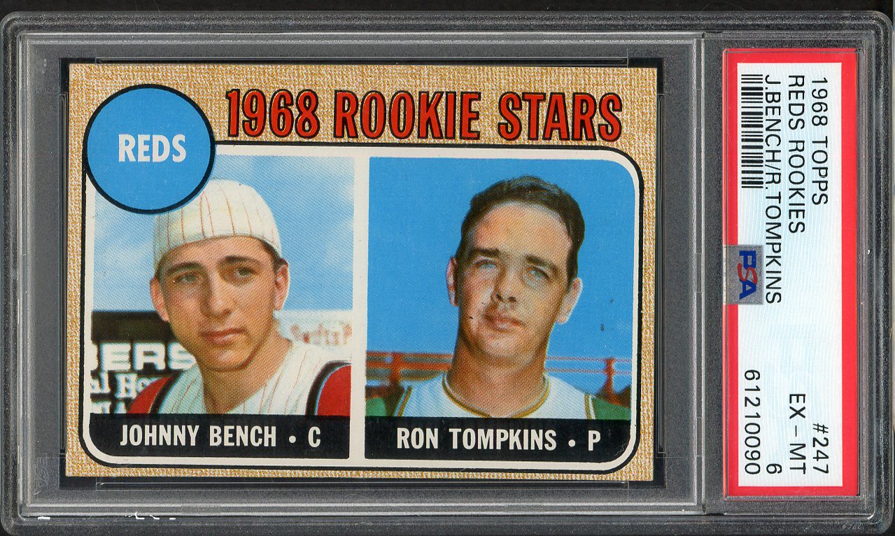 1968 Topps Baseball #247 Johnny Bench Reds PSA 6 EX-MT 561792