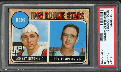 1968 Topps Baseball #247 Johnny Bench Reds PSA 6 EX-MT 561792