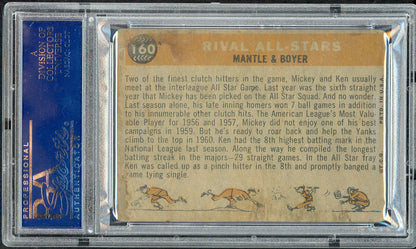1960 Topps Venezuelan #160 Mickey Mantle Ken Boyer PSA 1 PR 561795