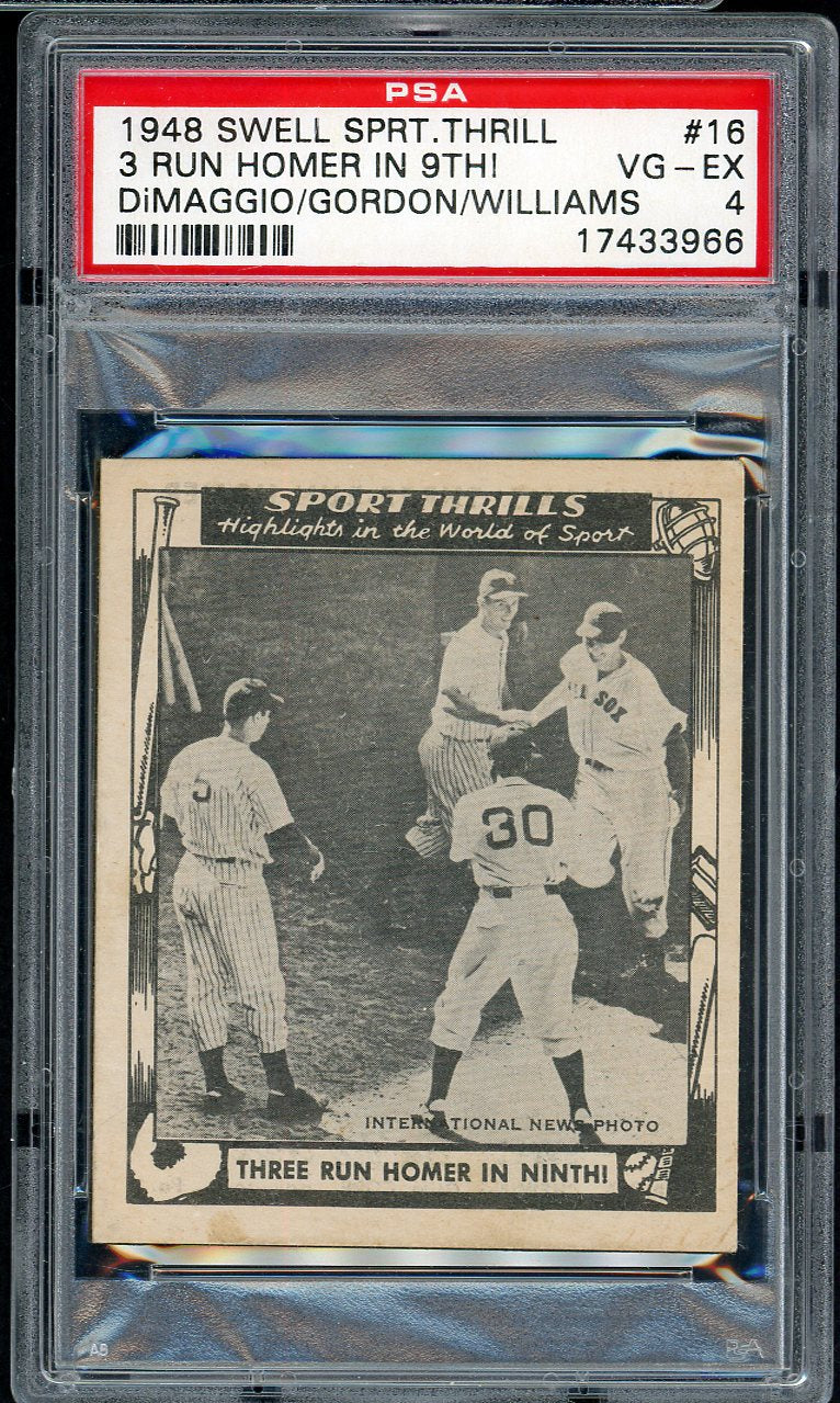 1948 Swell Sport Thrills #016 Ted Williams Joe DiMaggio PSA 4 VG-EX 561800