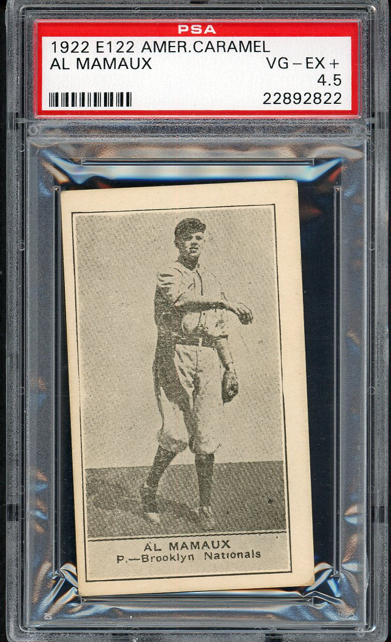 1922 E122 American Caramel Al Mamaux Dodgers PSA 4.5 VG-EX+ 561806