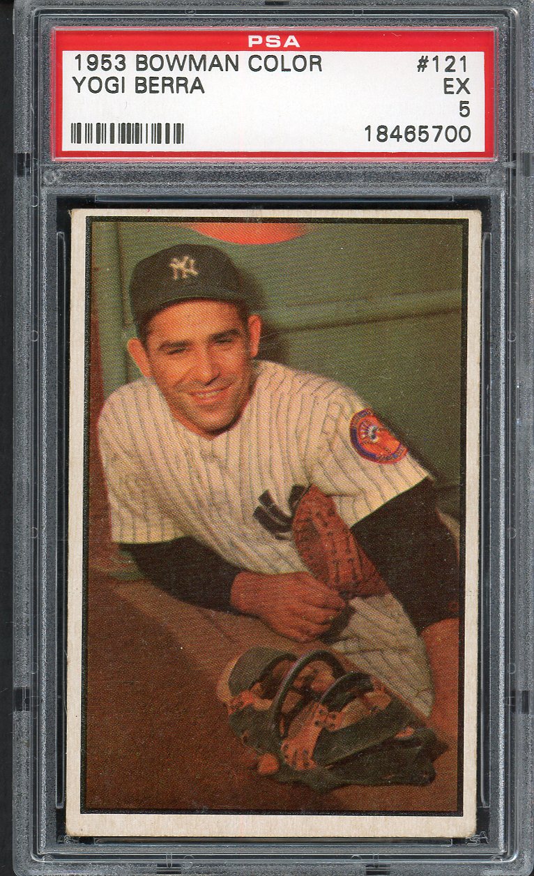 1953 Bowman Color Baseball #121 Yogi Berra Yankees PSA 5 EX 561810