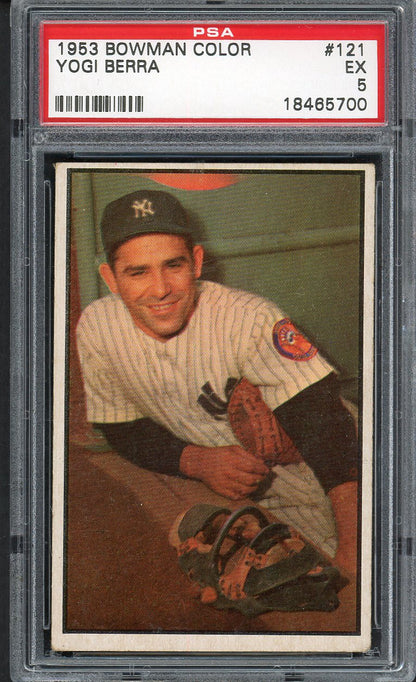 1953 Bowman Color Baseball #121 Yogi Berra Yankees PSA 5 EX 561810
