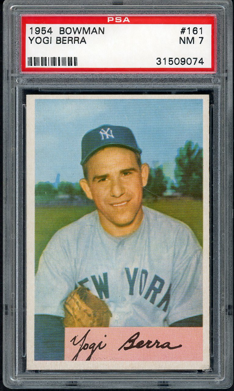 1954 Bowman Baseball #161 Yogi Berra Yankees PSA 7 NM 561811