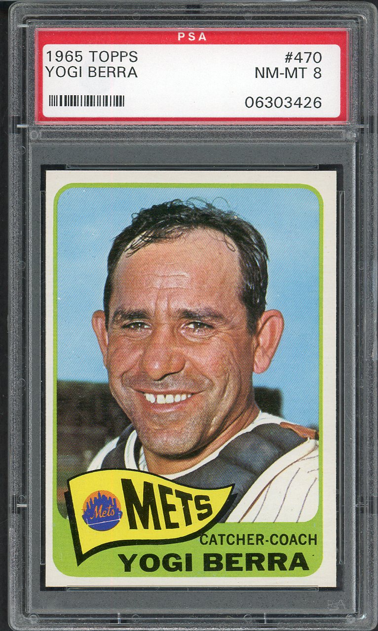 1965 Topps Baseball #470 Yogi Berra Yankees PSA 8 NM/MT 561812