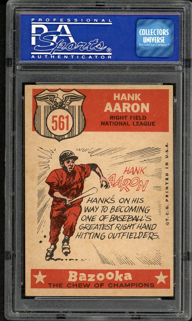 1959 Topps Baseball #561 Hank Aaron A.S. Braves PSA 7 NM 561816