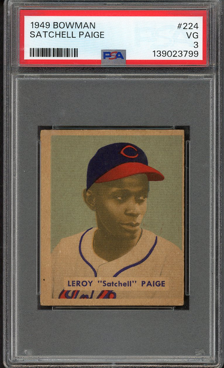 1949 Bowman Baseball #224 Satchel Paige Indians PSA 3 VG 561817