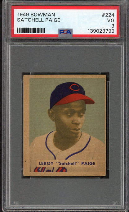1949 Bowman Baseball #224 Satchel Paige Indians PSA 3 VG 561817