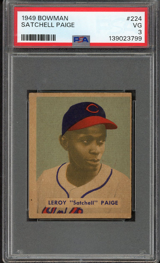 1949 Bowman Baseball #224 Satchel Paige Indians PSA 3 VG 561817