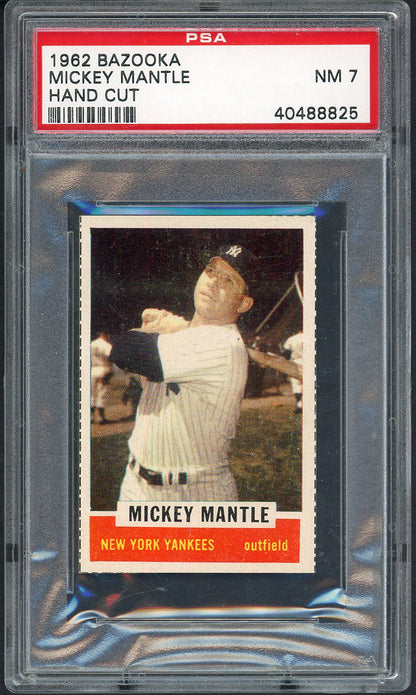 1962 Bazooka Baseball Mickey Mantle Yankees PSA 7 NM 561820