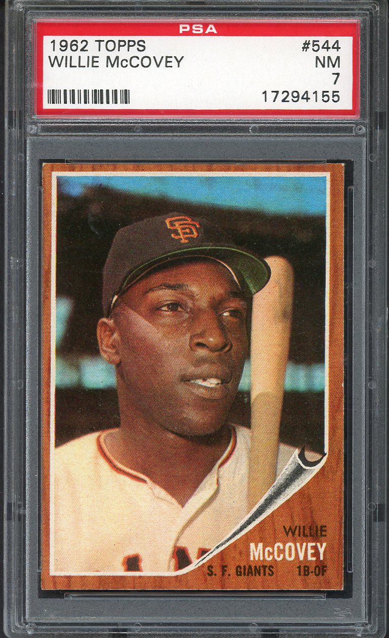 1962 Topps Baseball #544 Willie McCovey Giants PSA 7 NM 561821