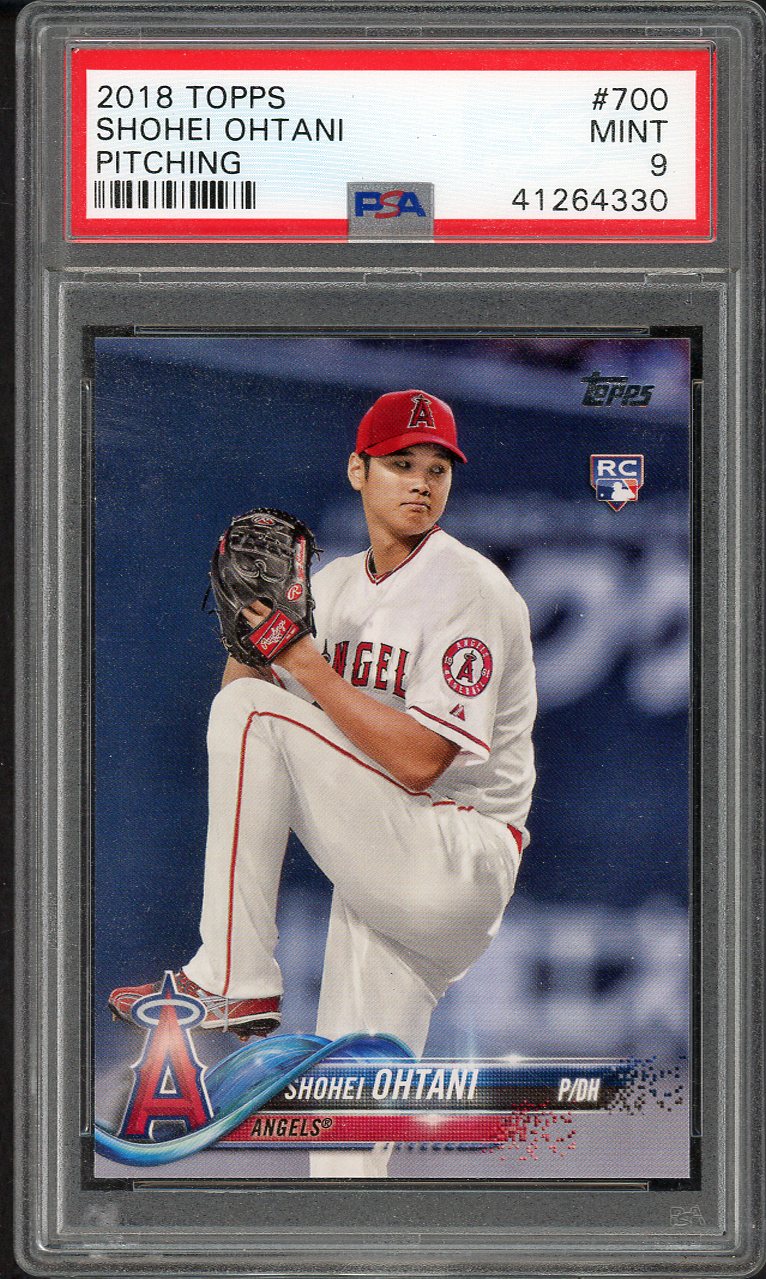 2018 Topps #700 Shohei Ohtani Angels PSA 9 MINT Pitching 561823
