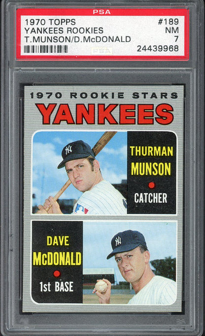1970 Topps Baseball #189 Thurman Munson Yankees PSA 7 NM 561825
