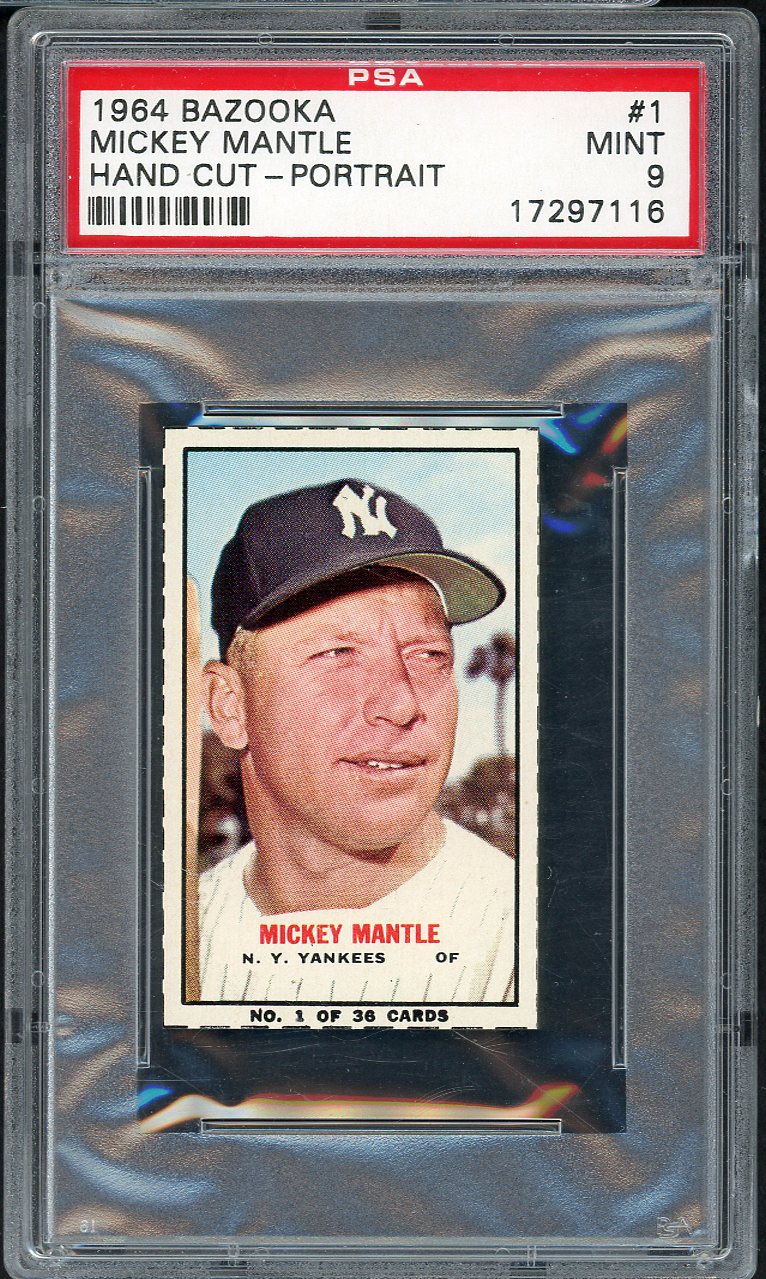 1964 Bazooka Baseball #001 Mickey Mantle Yankees PSA 9 MINT 561831