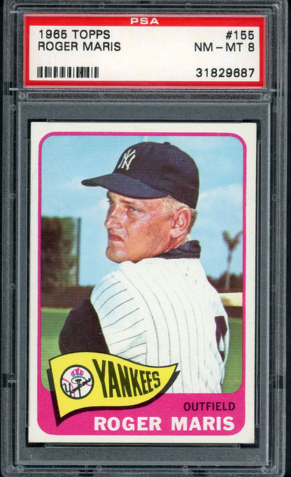 1965 Topps Baseball #155 Roger Maris Yankees PSA 8 NM/MT 561838