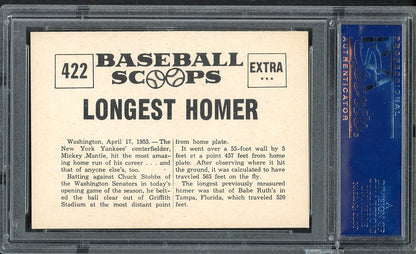 1961 Nu Card Scoops #422 Mickey Mantle Yankees PSA 9 MINT 561841