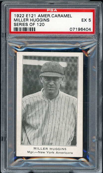 1922 E121-120 American Caramel Miller Huggins Yankees PSA 5 EX 561843