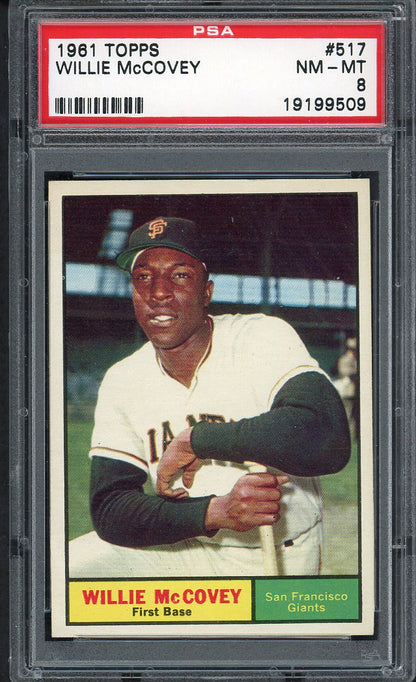 1961 Topps Baseball #517 Willie McCovey Giants PSA 8 NM/MT 561846