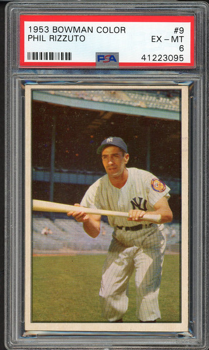1953 Bowman Color Baseball #009 Phil Rizzuto Yankees PSA 6 EX-MT 561847