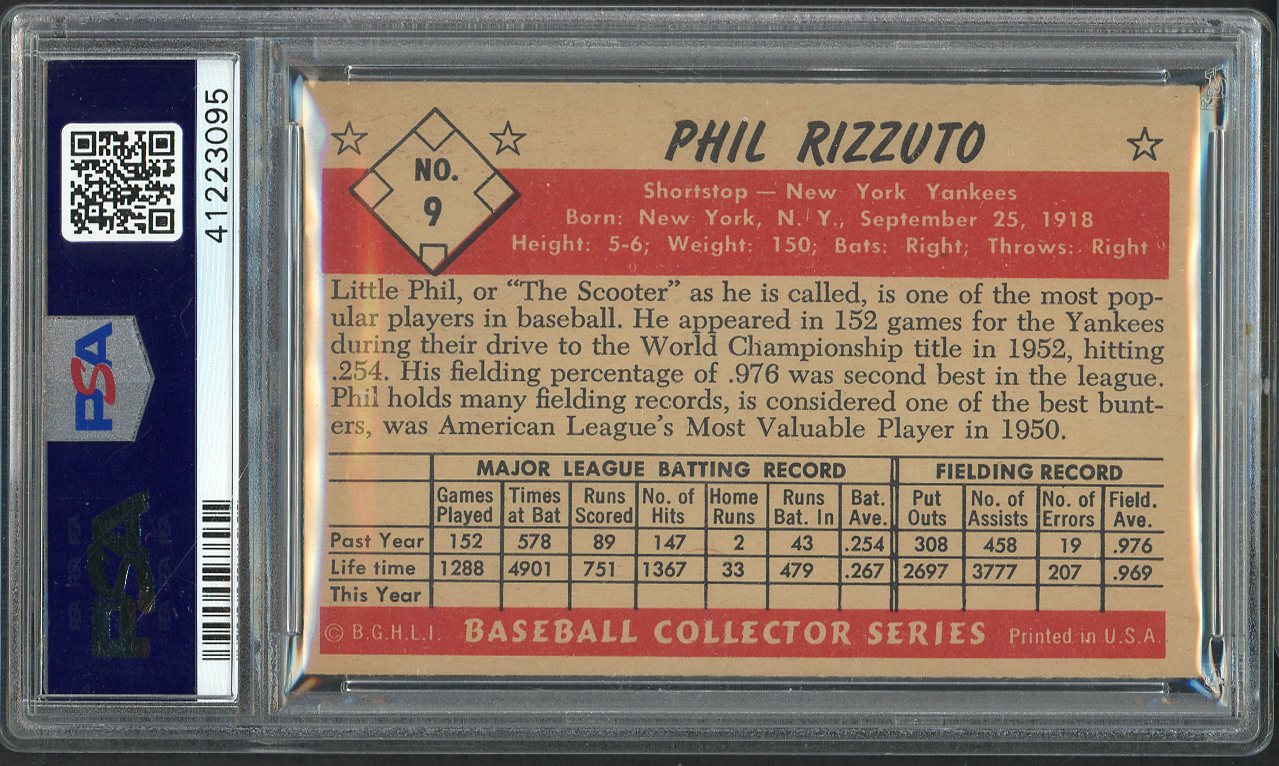 1953 Bowman Color Baseball #009 Phil Rizzuto Yankees PSA 6 EX-MT 561847
