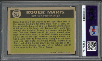 1961 Topps Baseball #576 Roger Maris A.S. Yankees PSA 6 EX-MT 561848
