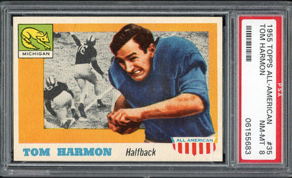 1955 Topps Football #035 Tom Harmon Michigan PSA 8 NM/MT 561850