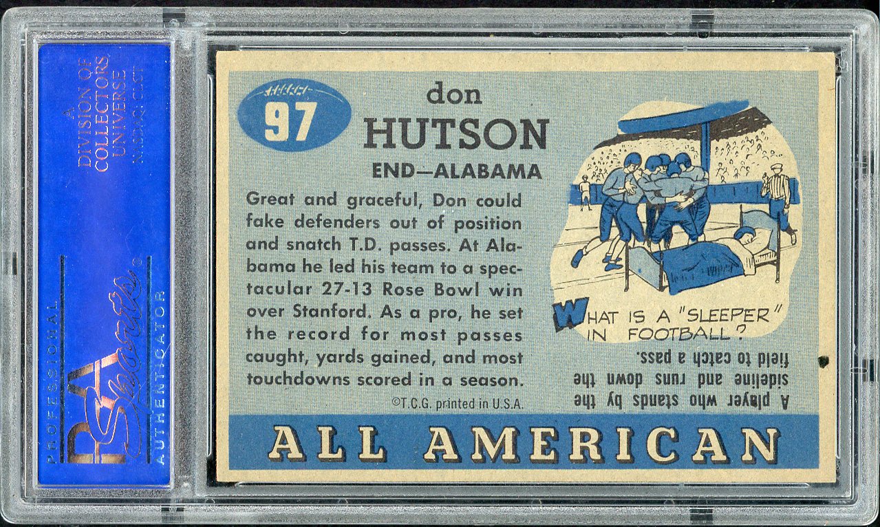 1955 Topps Football #097 Don Hutson Alabama PSA 5 EX 561851