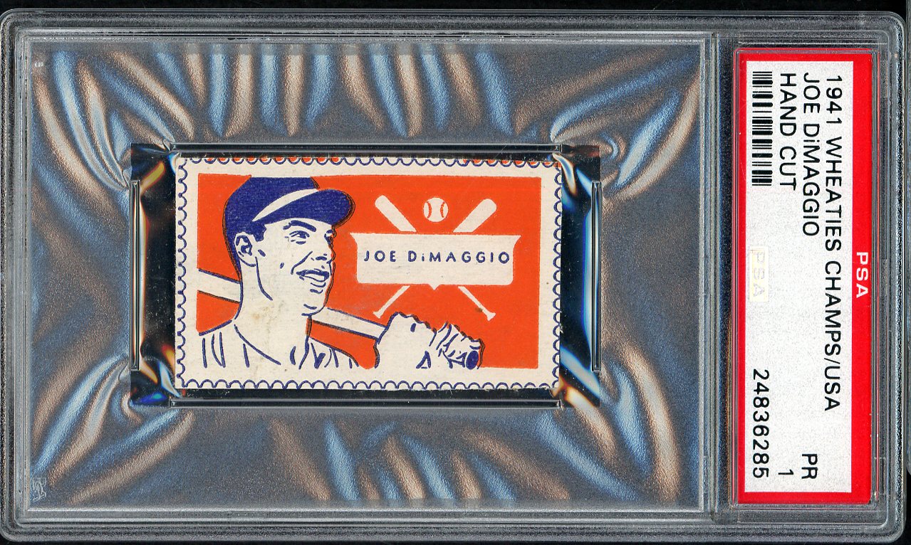 1941 Wheaties Champions Joe DiMaggio Yankees PSA 1 PR 561852