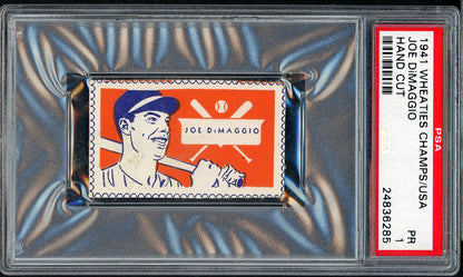 1941 Wheaties Champions Joe DiMaggio Yankees PSA 1 PR 561852