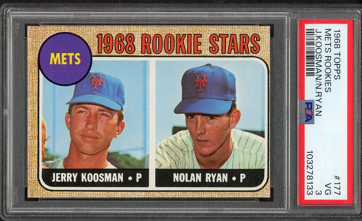 1968 Topps Baseball #177 Nolan Ryan Mets PSA 3 VG 561853