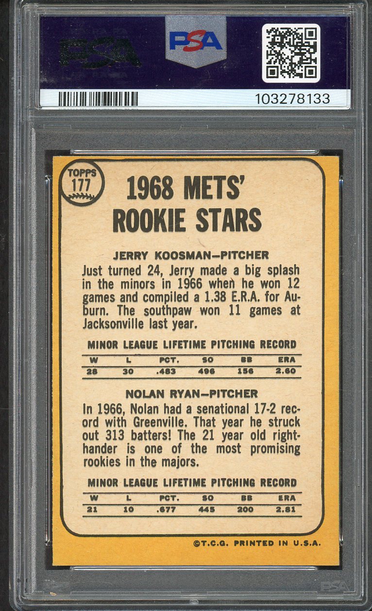 1968 Topps Baseball #177 Nolan Ryan Mets PSA 3 VG 561853