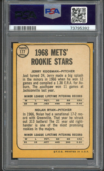 1968 Topps Baseball #177 Nolan Ryan Mets PSA 4 VG-EX 561854