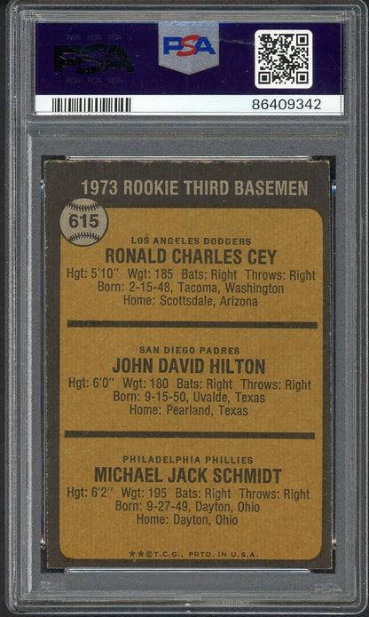 1973 Topps Baseball #615 Mike Schmidt Phillies PSA 6 EX-MT 561855