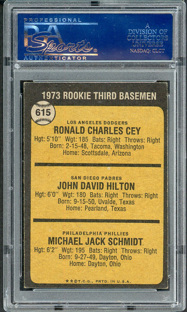 1973 Topps Baseball #615 Mike Schmidt Phillies PSA 5 EX 561856