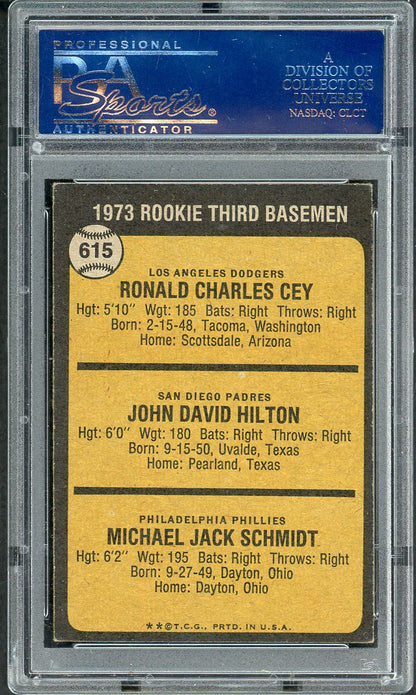 1973 Topps Baseball #615 Mike Schmidt Phillies PSA 5 EX 561856