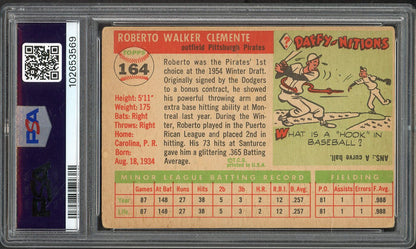1955 Topps Baseball #164 Roberto Clemente Pirates PSA 3 VG 561859