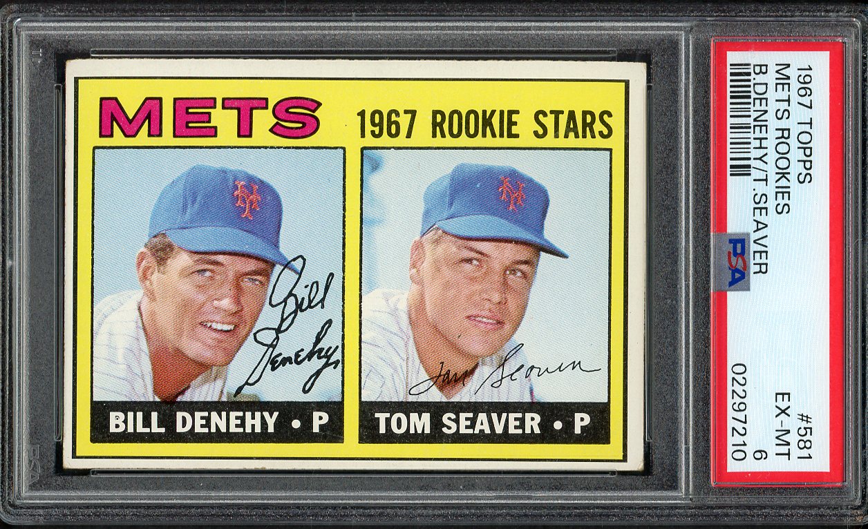 1967 Topps Baseball #581 Tom Seaver Mets PSA 6 EX-MT 561861