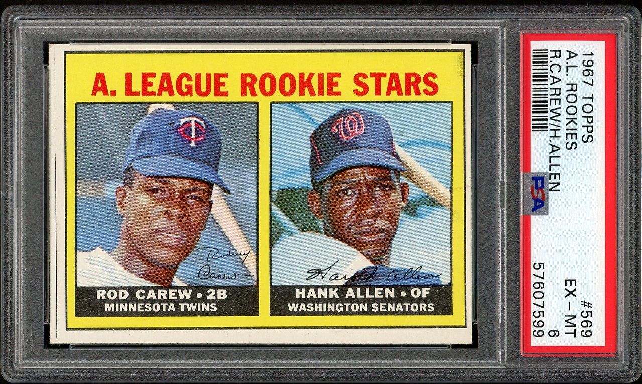 1967 Topps Baseball #569 Rod Carew Twins PSA 6 EX-MT 561863